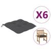Chair Cushions 4 pcs Gray 19.7"x19.7"x2.8" Fabric view 4