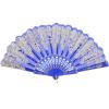 EXCEART Handheld Fans 1PC Lace Floral Folding Hand Fan Chinese Style for Festival Performance Black Wedding Decor view 1