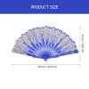 EXCEART Handheld Fans 1PC Lace Floral Folding Hand Fan Chinese Style for Festival Performance Black Wedding Decor view 4