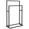 vidaXL Freestanding Towel Rack Industrial Style Black Iron Bathroom Accessory  Robust and Durable  Compact Design for Space-Effective Placement  Ideal for Hanging and Drying Towels  Assembly ... view 1
