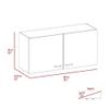 Tuhome Napoles Wall Cabinet - White/Light Gray Engineered Wood view 3