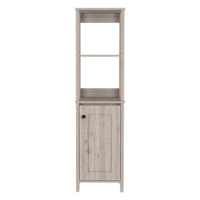 Tuhome St. Clair Linen Cabinet - Light Gray Engineered Wood