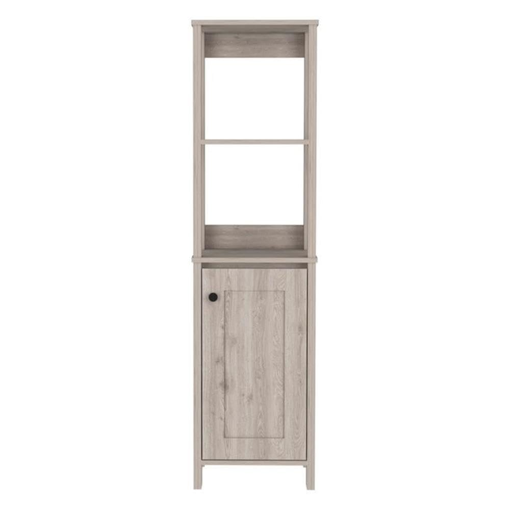 Tuhome St. Clair Linen Cabinet - Light Gray Engineered Wood