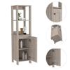 Tuhome St. Clair Linen Cabinet - Light Gray Engineered Wood view 3