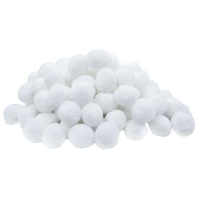 vidaXL Polyethylene Pool Filter Ball 1.5lb - Lightweight, Versatile and Reusable Swimming Pool Cleaning Accessory - Diameter: 1.97" - Color: White