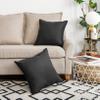 Jeanerlor Set of 2 20"x20" Pillowcase Cousion Cover Decor Cotton Linen with Unique Design to Embellish Balcony/Reception,(50 x 50cm), Black view 2