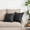 Jeanerlor Set of 2 20"x20" Pillowcase Cousion Cover Decor Cotton Linen with Unique Design to Embellish Balcony/Reception,(50 x 50cm), Black view 3
