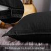 Jeanerlor Set of 2 20"x20" Pillowcase Cousion Cover Decor Cotton Linen with Unique Design to Embellish Balcony/Reception,(50 x 50cm), Black view 4