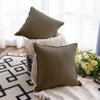 Jeanerlor Set of 2 20"x20" Pillowcase Cousion Cover Decor Cotton Linen with Unique Design to Embellish Balcony/Reception,(50 x 50cm), Khaki view 3