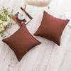 Jeanerlor Set of 2 20"x20" Pillowcase Cousion Cover Decor Cotton Linen with Unique Design to Embellish Balcony/Reception,(50 x 50cm), Reddish Brown view 1