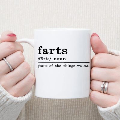 Farts Coffee Mug Farts Definition Typography Mugs World's Greatest Farter Rude 11oz Ceramic Coffee Cups Sarcastic Mugs Gifts for Women Men Friends Anniversary Festival Birthday