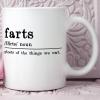 Farts Coffee Mug Farts Definition Typography Mugs World's Greatest Farter Rude 11oz Ceramic Coffee Cups Sarcastic Mugs Gifts for Women Men Friends Anniversary Festival Birthday view 3