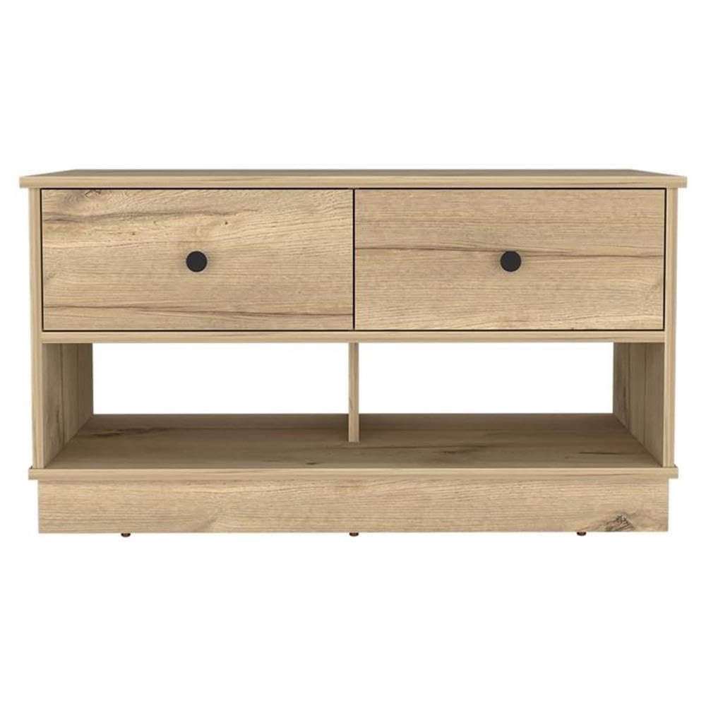 Tuhome Hamilton Storage Bench Engineered Wood Entryway Benches in Beige