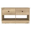 Tuhome Hamilton Storage Bench Engineered Wood Entryway Benches in Beige view 1