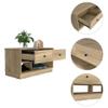 Tuhome Hamilton Storage Bench Engineered Wood Entryway Benches in Beige view 3