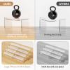 Anglelife 8 Pieces 2 Set (7L~8L~9L) Large Display Risers, 4" Wide Clear Rectangular Stand Shelf for Showcase Collectibles, Acrylic Cake Shelves for Retail Desktop Jewelry Funko Pop Figures view 3