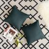 Jeanerlor Set of 2 20"x20" Pillowcase Cousion Cover Decor Cotton Linen with Unique Design to Embellish Balcony/Reception,(50 x 50cm), Dark Green view 2