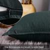 Jeanerlor Set of 2 20"x20" Pillowcase Cousion Cover Decor Cotton Linen with Unique Design to Embellish Balcony/Reception,(50 x 50cm), Dark Green view 4