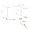 Tuhome Axis L-Shaped Desk Engineered Wood Desks in Beige view 3
