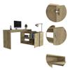 Tuhome Axis L-Shaped Desk Engineered Wood Desks in Beige view 4
