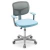 Costzon Kids Desk Chair, Adjustable Children Study Computer Chair with Arms & Wheels, Student Swivel Rolling Task Chair, Ergonomic Kids Office Chair for Boys Girls Age 4-12, Home Bedroom School, Blue view 1