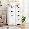 FOTOSOK Bathroom Storage Cabinet, Bathroom Cabinet with 4 Drawers, 11.8 x 11.8 x 32.5 Freestanding Entryway Cupboard Storage Organizer Unit Home Furniture Decor, White view 4