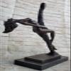 Superb Vintage Female Woman Art Nouveau Nude Lady Genuine Bronze Sculpture Artwork Handmade Statue by Think Bronze view 1