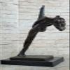Superb Vintage Female Woman Art Nouveau Nude Lady Genuine Bronze Sculpture Artwork Handmade Statue by Think Bronze view 2