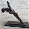 Superb Vintage Female Woman Art Nouveau Nude Lady Genuine Bronze Sculpture Artwork Handmade Statue by Think Bronze view 3