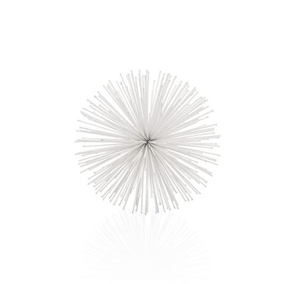 Modern Day Accents 5451 Erizo Spiked Medium White Sphere, Coffee Table Room Decor, White Decor, Table Decor, Shelf Decor, Modern Decor, Starburst Centerpiece, Spike Ball Decoration, Home, 8" D