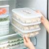 2600ml Plastic Bacon Box, Deli Meat Saver Cold Cuts Fridge Keeper, Cheese Food Storage Container with Lid for Refrigerator, Shallow Low Profile Christmas Cookie Holder view 2