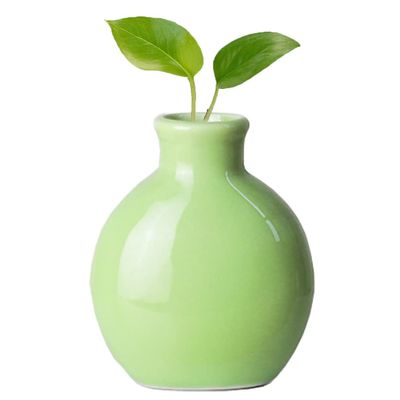 ShengXia Vintage Small Bud Vases Mini Ceramic Flower Vases - Office Desktop Vase Craft- Micro Landscape Vases Ornament for Home Office Art Vases Gift #2