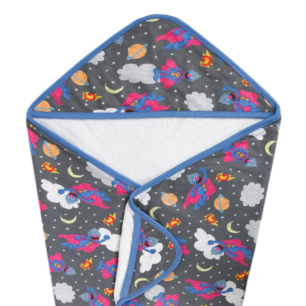 Copper Pearl Hooded Bath Towels Premium Knit/Terry Cloth Baby Towels with Hood, Pockets, and Cool Designs - Great to Gift and Make Bath Time Fun - Baby Bath Towel, Super Grover