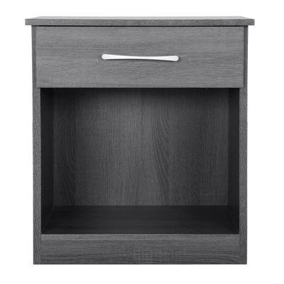 Passion Furniture Lindsey 1-Drawer Nightstand (24 in. H x 16 in. W x 18 in. D) Gray