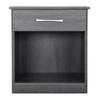Passion Furniture Lindsey 1-Drawer Nightstand (24 in. H x 16 in. W x 18 in. D) Gray view 1