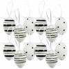 2 1/4" Black & White Patterned Easter Ornaments - 12 Pieces view 1