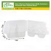 [100 Pack] Clear Plastic 6 Compartment Muffin Containers - Disposable Clear Cupcake Boxes - 6 Cavity Holders with Hinged Design - Half Dozen Cupcake Clamshell - Deep - Bakery, Takeout, Wedding, Party view 3