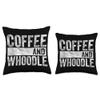 Funny Dog Lover Apparel Pet Owner Shirt Coffee And Whoodle Throw Pillow view 3