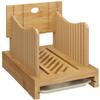 Bamboo Bread Slicer - Adjustable Width Guides. Sturdy Wooden Cutting Board. Easy Slicing for Homemade Bread, Bagels & More view 1