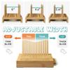 Bamboo Bread Slicer - Adjustable Width Guides. Sturdy Wooden Cutting Board. Easy Slicing for Homemade Bread, Bagels & More view 2