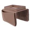 FOMIYES Sofa Armrest Organizer and Cup Holder Tray Couch Hanging Storage Bag for Magazines Tv Remote Snacks and Drinks Coffee view 1
