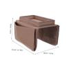 FOMIYES Sofa Armrest Organizer and Cup Holder Tray Couch Hanging Storage Bag for Magazines Tv Remote Snacks and Drinks Coffee view 2