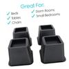 FOMIYES 4pcs Square Furniture Risers Slip Sofa and Chair Leg Covers for Floor Protection for Elevating Beds Sofas and Tables view 3