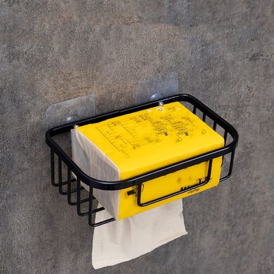 Wall Hanging Roll Holder Hotel Toilet Paper Shampoo Hollow Out Rack Wall Towel Hollow Out Storage Basket Bathroom,C