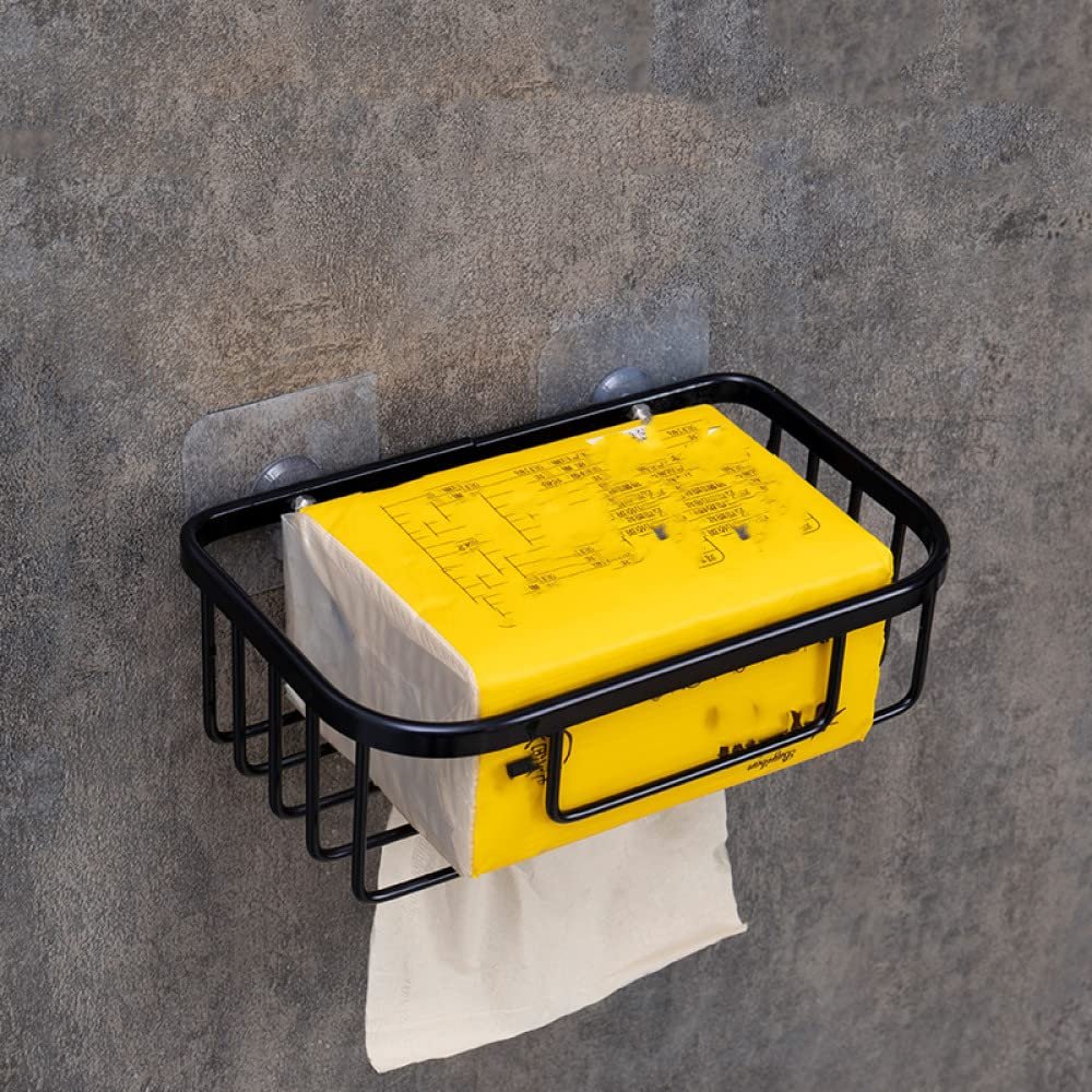 Wall Hanging Roll Holder Hotel Toilet Paper Shampoo Hollow Out Rack Wall Towel Hollow Out Storage Basket Bathroom,C