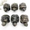 WGPHDW Meditation Home Decor, 1PC Natural Glaucophane Tortoise Handmade Quartz Carved Turtle Animals Polished Healing Decoraction Meditation Polished Decor Stone Gifts,Natural Crystal view 2