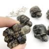 WGPHDW Meditation Home Decor, 1PC Natural Glaucophane Tortoise Handmade Quartz Carved Turtle Animals Polished Healing Decoraction Meditation Polished Decor Stone Gifts,Natural Crystal view 3