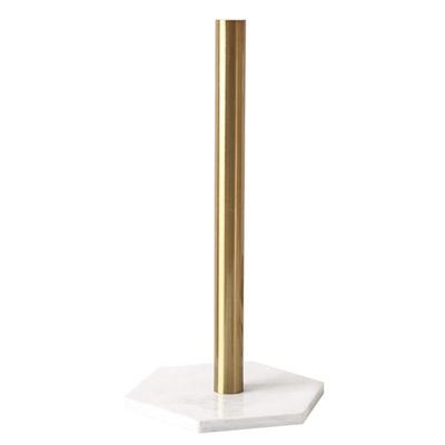 31cm Nordic Retro Marble Grain Texture for Kitchen Towel Toilet Roll Paper Holder Ceramics Vertical Desktop Dishcloth Storage,Gold