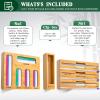 Calmbee 9 IN 1 Storage Bag Organizer for Kitchen Drawer, Bamboo Foil and Plastic Wrap with Cutter, Organizers Compatible Gallon, Quart, Sandwich Snack Size view 3