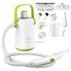 COSTWAY Handheld Multipurpose Steam Cleaner, with 300ml (10.2oz) Water Tank, Extended Hose & Extra-long Cord, Portable Heavy Duty Steamer for Garment, Windows, Tires, 10 Piece Accessory Set (Green) view 1